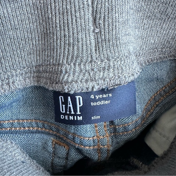 GAP Jeans Light Wash Slim Fit Toddler Elastic Waistband 4T - Picture 4 of 4
